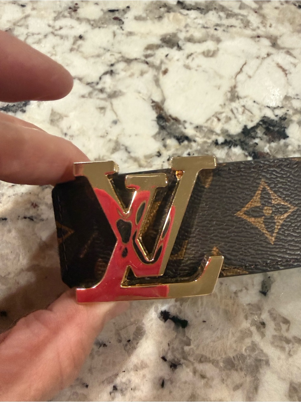 Monogram Belt with Gold LV Buckle - Brown - Picture 2 of 4
